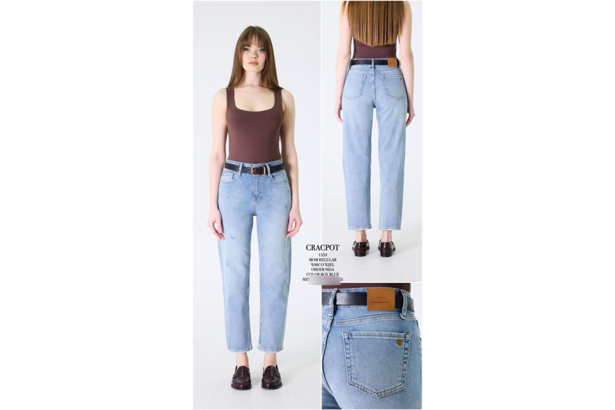 Фото Джинси жіночі CRACPOT JEANS 1559-1 MOM REGULAR from official site OSKAR™