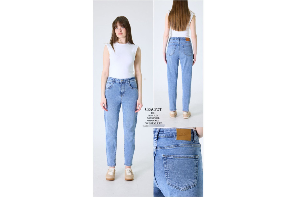 Фото Джинси жіночі CRACPOT JEANS 1561-B MOM SLIM from official site OSKAR™