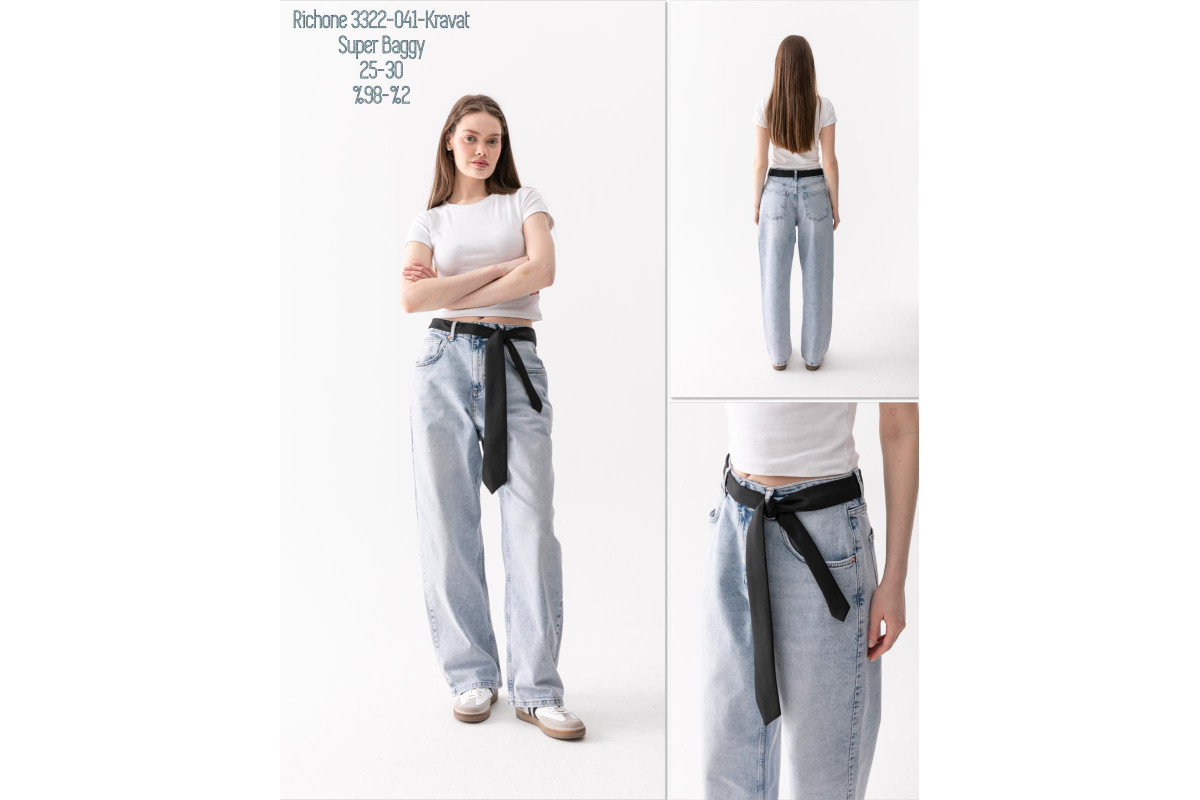 Фото Джинсы женские JONH RICHONE JEANS 3322-041 SUPER BAGGY from official site OSKAR™