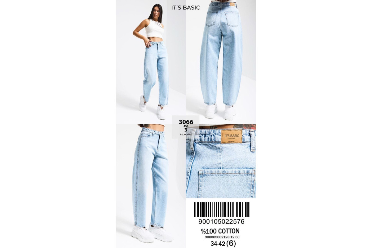 Фото Джинси жіночі IT'S BASIC JEANS 3066-6 RELAX MOOD BLUE from official site OSKAR™