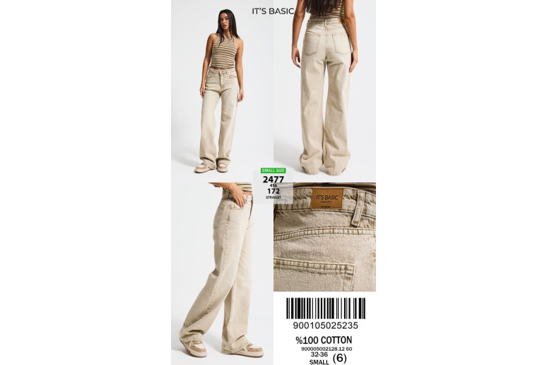 Джинсы женские IT'S BASIC JEANS 2477-172 STRAIGHT FIT
