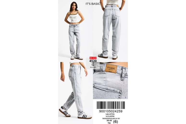 Джинсы женские IT'S BASIC JEANS 4520-12 RELAX MOOD