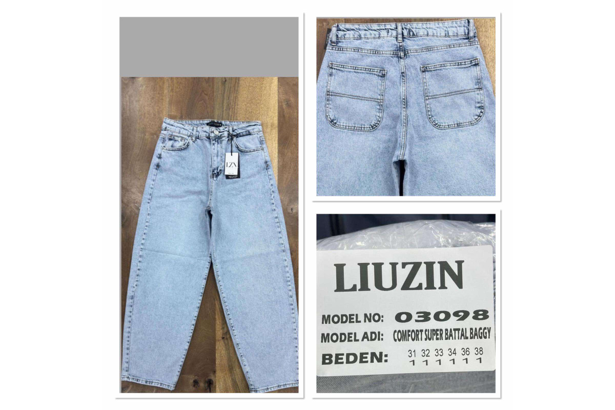 Фото Джинсы женские LIUZIN JEANS 03098 BAGGY from official site OSKAR™