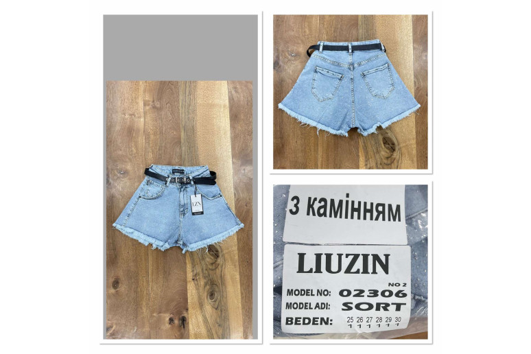 Шорти жіночі LIUZIN JEANS 02306-2 КАМІННЯ