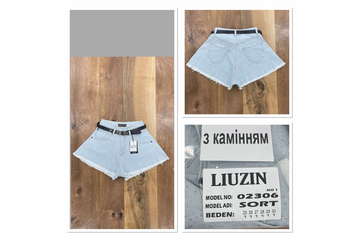 Фото Шорти жіночі LIUZIN JEANS 02306-1 КАМІННЯ from official site OSKAR™