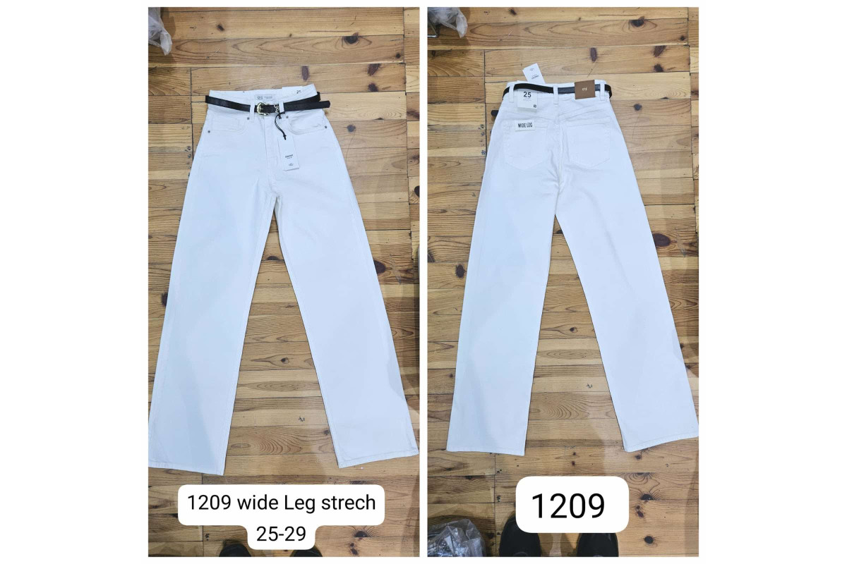Фото Джинсы женские CRACPOT JEANS 1209 Wide Leg ГОЛУБОЙ from official site OSKAR™