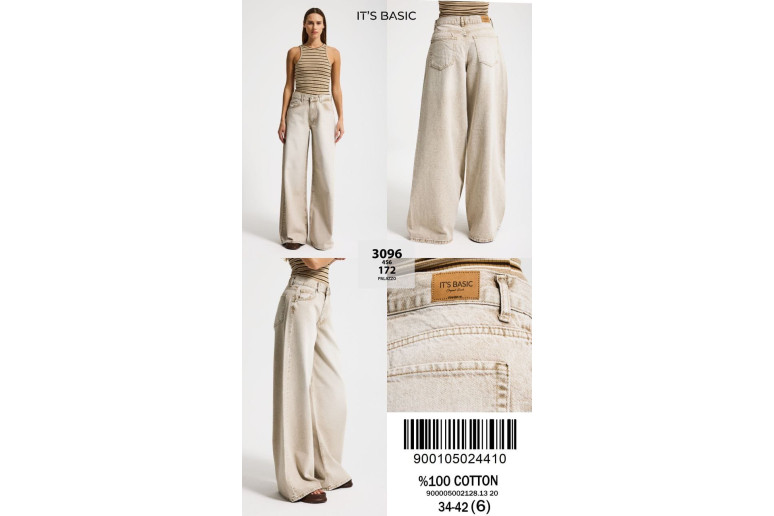 Джинсы женские IT'S BASIC JEANS 3096-159 PALAZZO