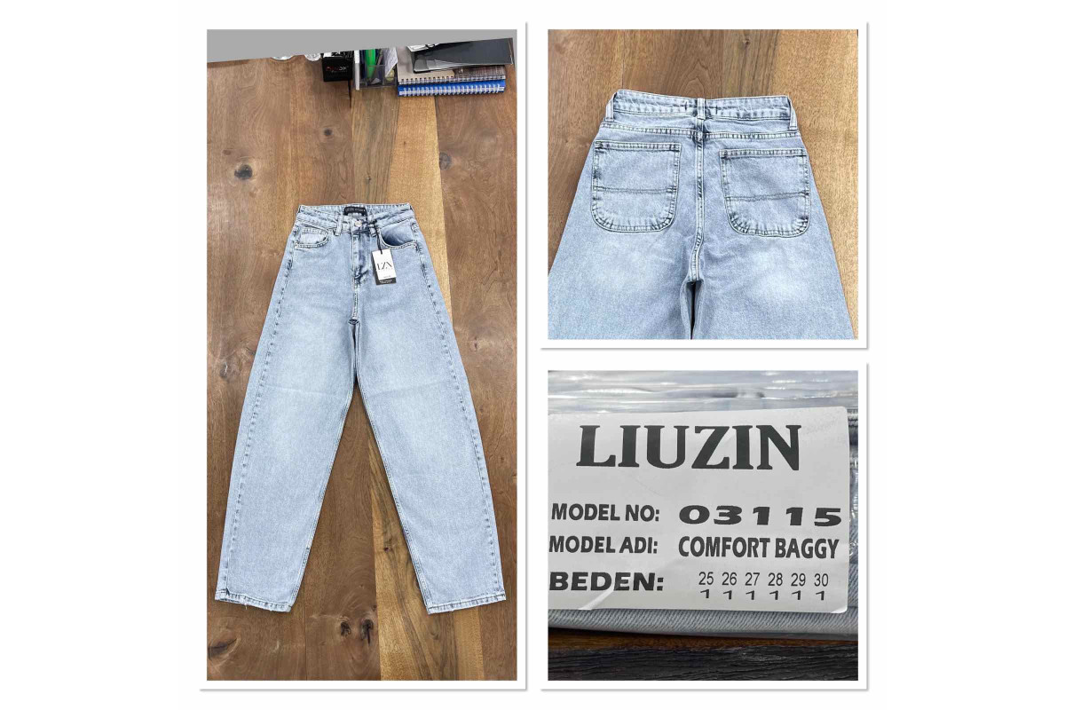Фото Джинсы женские LIUZIN JEANS 03115 BAGGY from official site OSKAR™