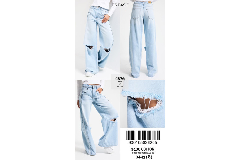 Джинси жіночі IT'S BASIC JEANS 4876-3 PALAZZO