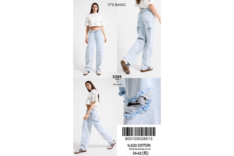 Джинсы женские IT'S BASIC JEANS 3295 WIDE BALOON