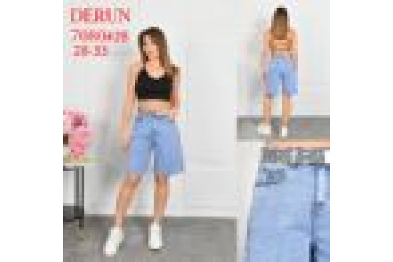 Джинсовые шорты женские DERUN JEANS 7080