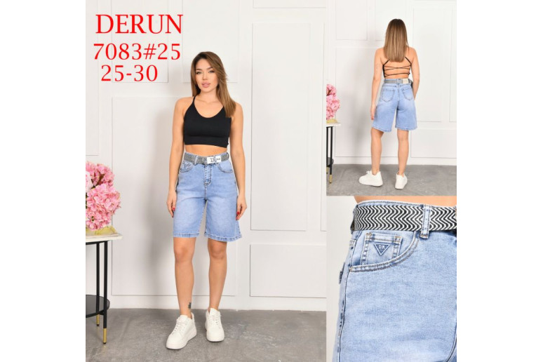 Джинсовые шорты женские DERUN JEANS 7083