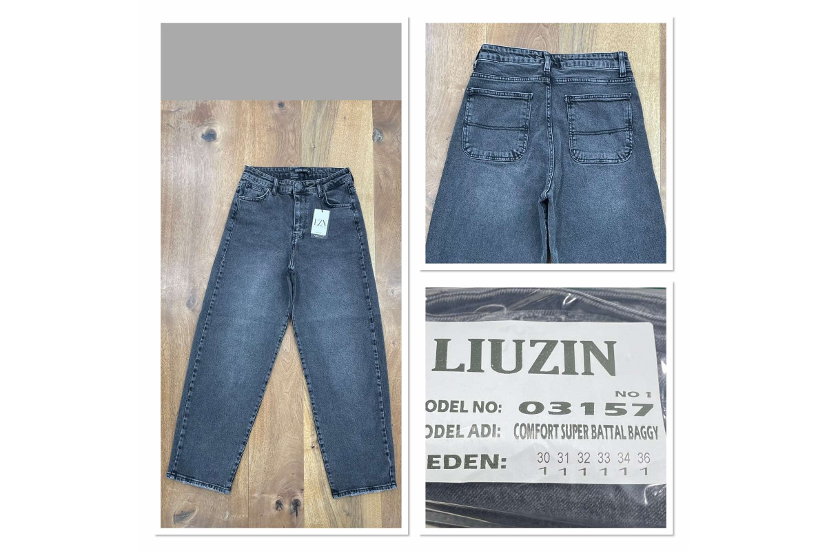 Фото Джинсы женские LIUZIN JEANS 03157-1 BAGGY from official site OSKAR™