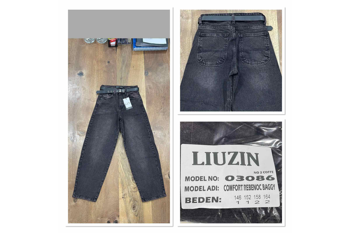 Фото Джинси жіночі підліткові LIUZIN JEANS 03086-2 BAGGY from official site OSKAR™