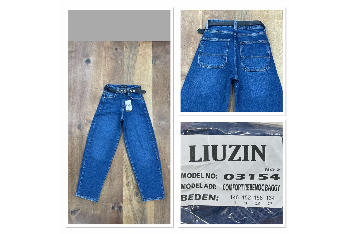 Фото Джинси жіночі підліткові LIUZIN JEANS 03154-2 BAGGY from official site OSKAR™