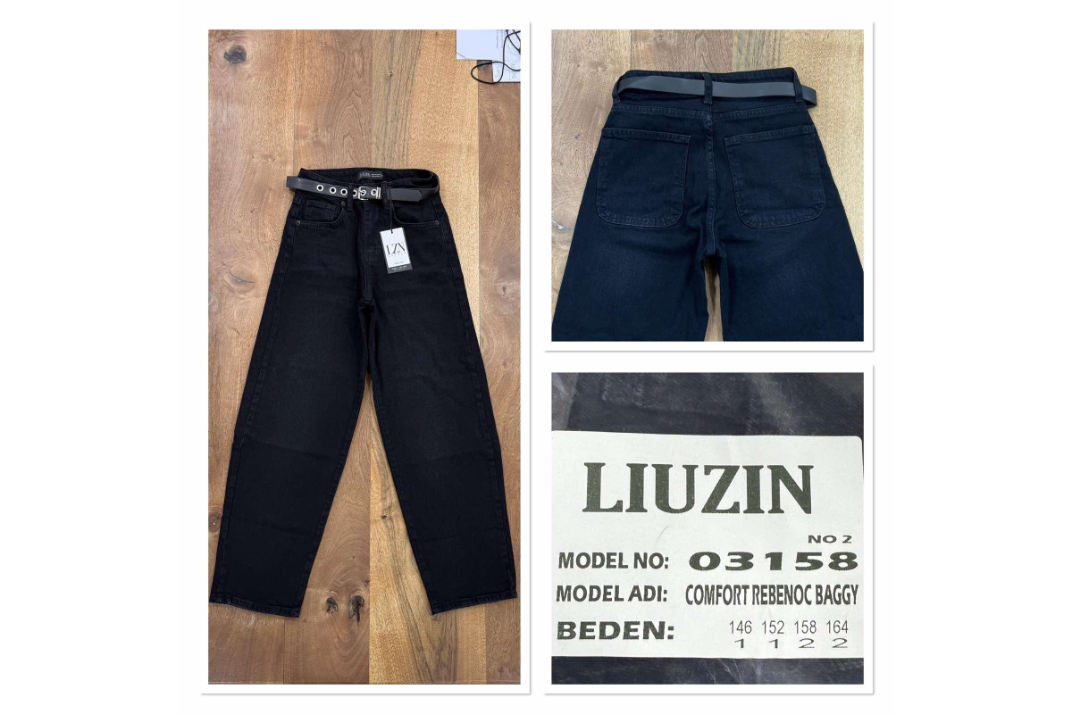 Фото Джинси жіночі підліткові LIUZIN JEANS 03158-2 BAGGY from official site OSKAR™