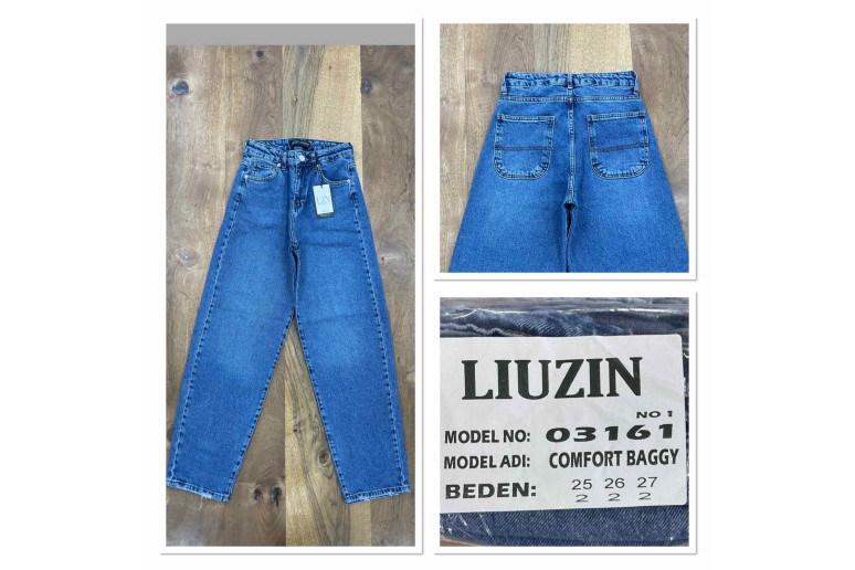 Джинсы женские LIUZIN JEANS 03161-1 BAGGY