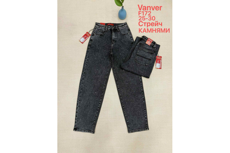 Джинсы женские VANVER JEANS 172 BAGGY С КАМНЯМИ