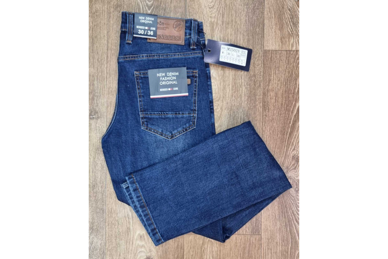 Джинси чоловічі MENGGESI (STAR KING) JEANS 25024 CLASSIC СИНІЙ