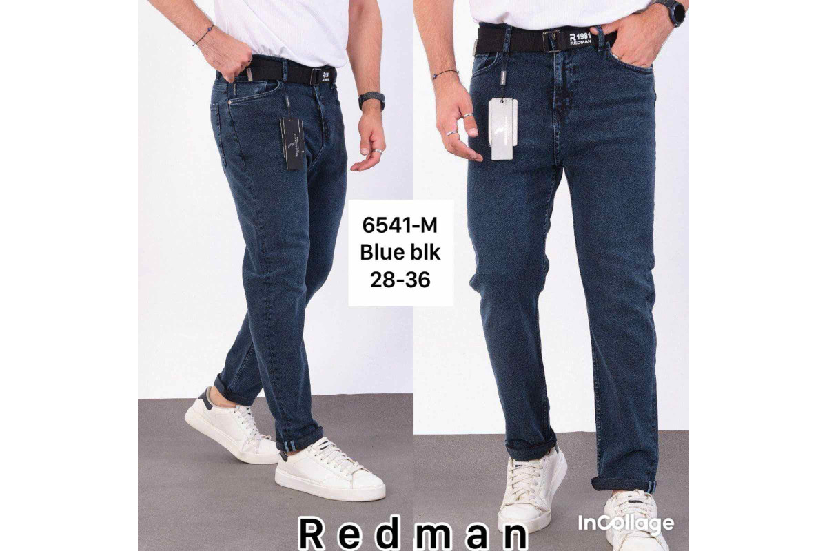 Фото Джинсы мужские REDMAN JEANS 6541 МОМ СЕРО СИНИЙ from official site OSKAR™