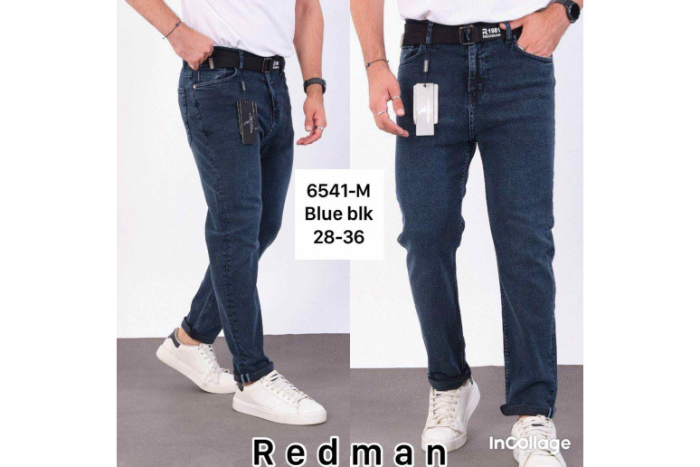 Джинсы мужские REDMAN JEANS 6541 МОМ СЕРО СИНИЙ