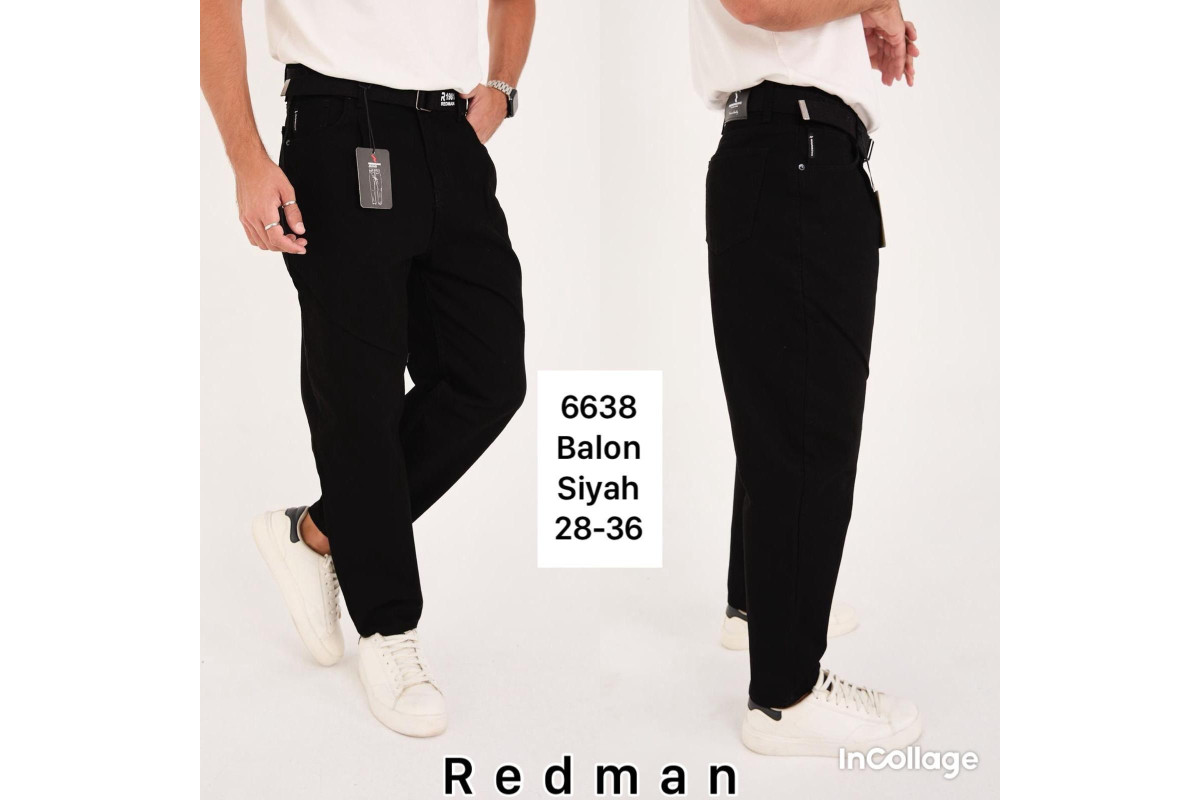 Фото Джинсы мужские REDMAN JEANS 6638 BALON Черный from official site OSKAR™