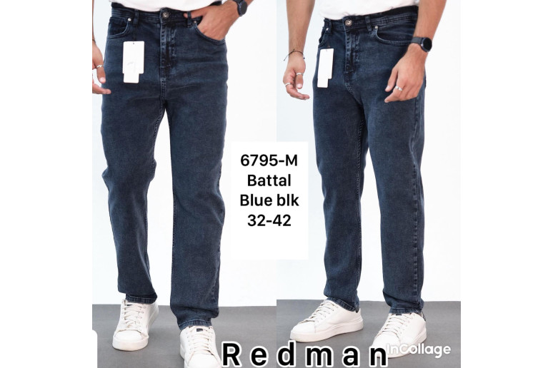 Джинсы мужские REDMAN JEANS 6795 МОМ Серо-синий