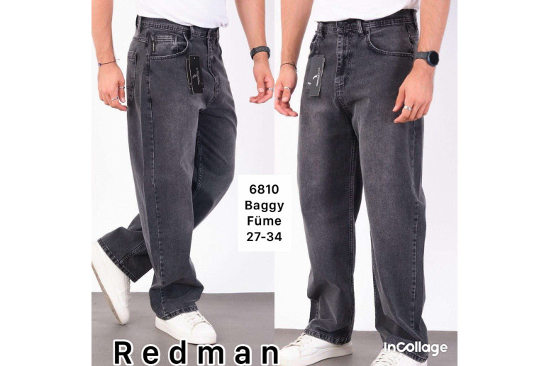 Джинсы мужские REDMAN JEANS 6810 BAGGY Графит
