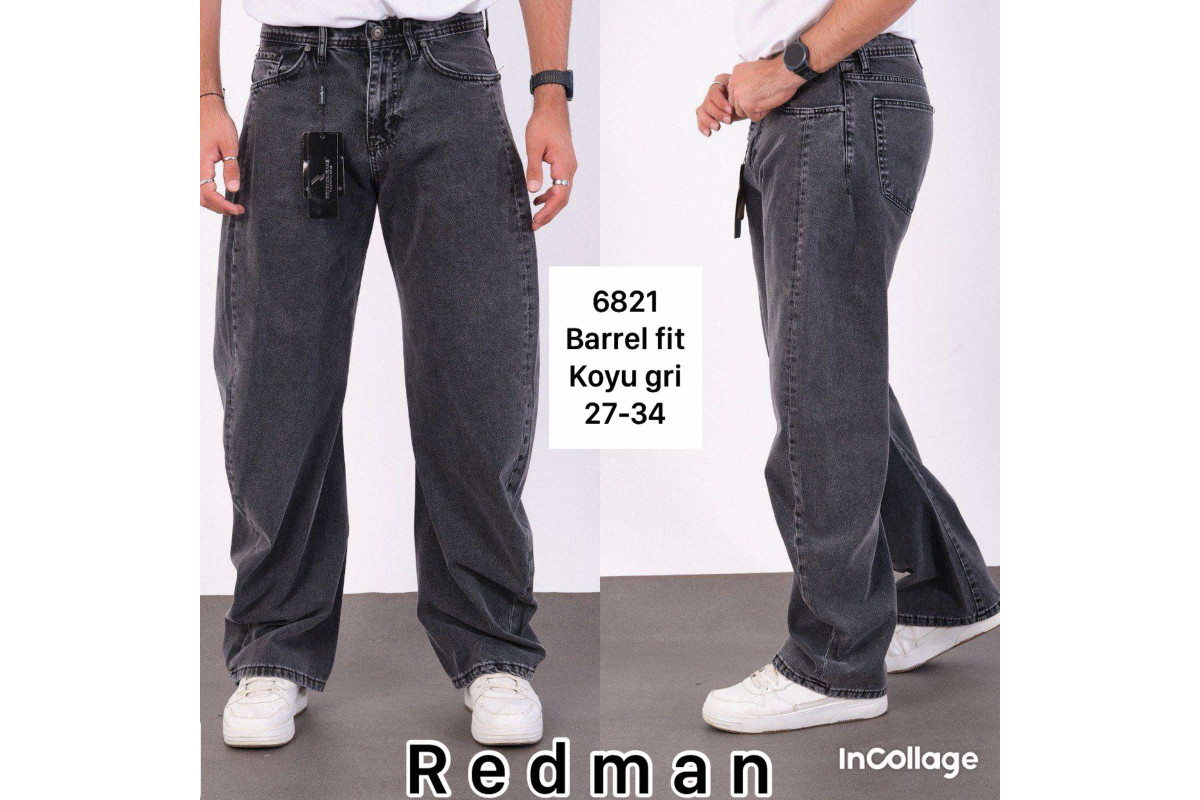 Фото Джинсы мужские REDMAN JEANS 6821 BARREL Графит from official site OSKAR™