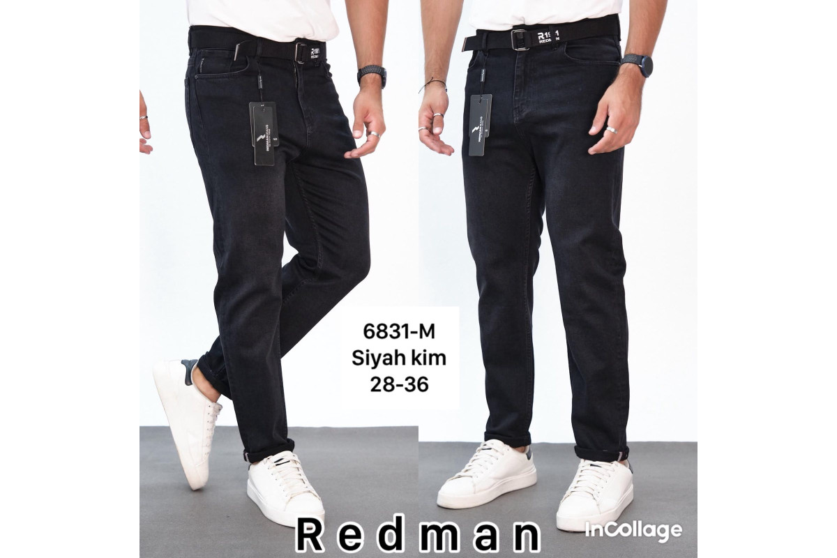 Фото Джинсы мужские REDMAN JEANS 6831 МОМ ЧЕРНЫЙ from official site OSKAR™