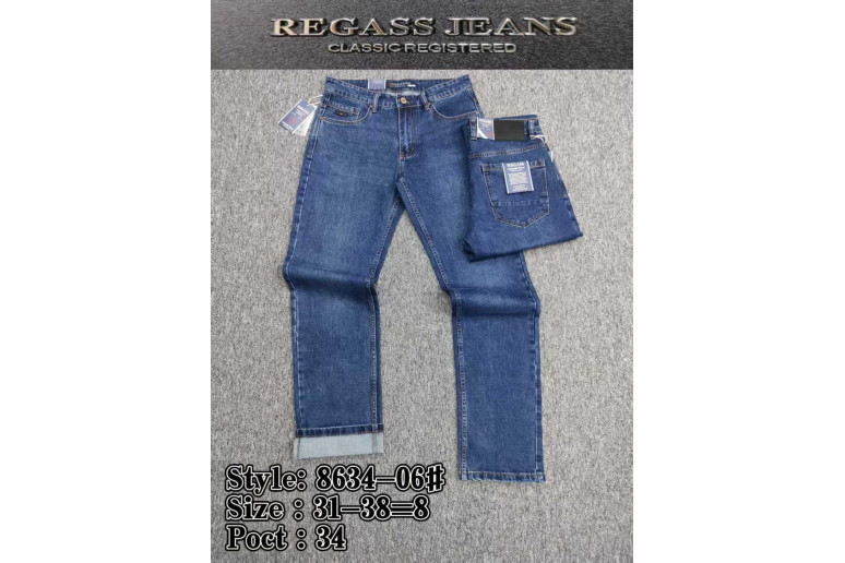 Джинсы мужские REGASS JEANS 8634 Classic СИНИЙ Джинсы мужские REGASS JEANS 8634 Classic СИНИЙ