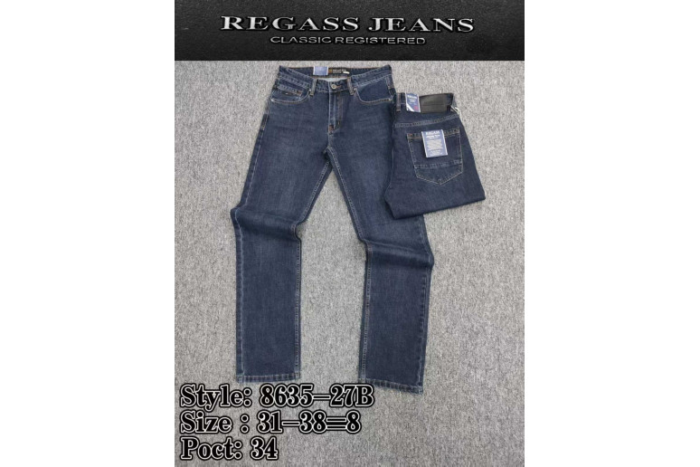 Джинси чоловічі REGASS JEANS 8635 Classic СІРО СИНІЙ