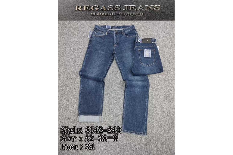 Джинси чоловічі REGASS JEANS 8642 Classic СИНІЙ