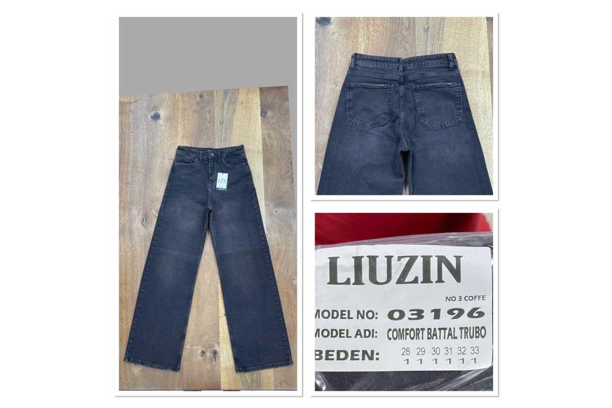 Фото Джинси жіночі підліткові LIUZIN JEANS 03196-3 BAGGY ТРУБА КАВА from official site OSKAR™