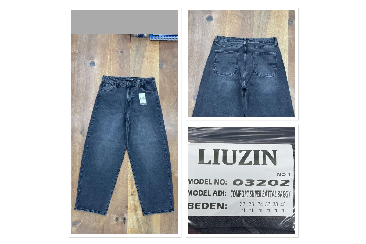 Фото Джинси жіночі LIUZIN JEANS 03202-1 BAGGY ГРАФІТ from official site OSKAR™