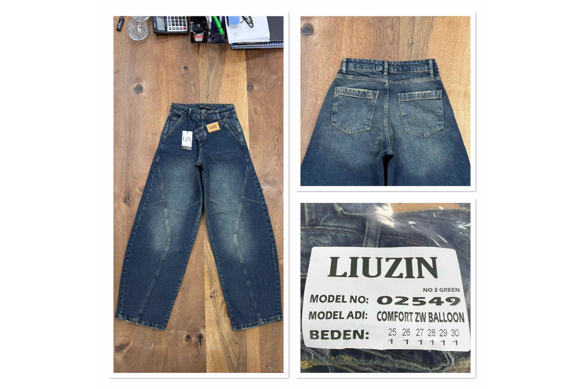 Фото Джинси жіночі LIUZIN JEANS 02549-2 BALLON ЗЕЛЕНЬ from official site OSKAR™