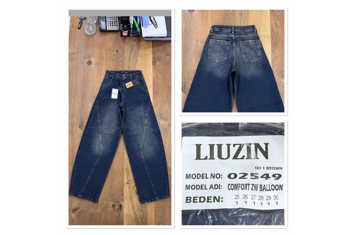 Фото Джинси жіночі LIUZIN JEANS 02549-1 BALLON КОРИЧНЕВИЙ from official site OSKAR™