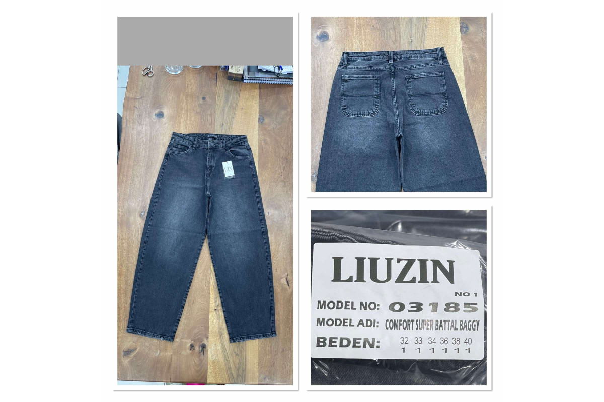 Фото Джинси жіночі LIUZIN JEANS 03185-1 BAGGY ГРАФІТ from official site OSKAR™