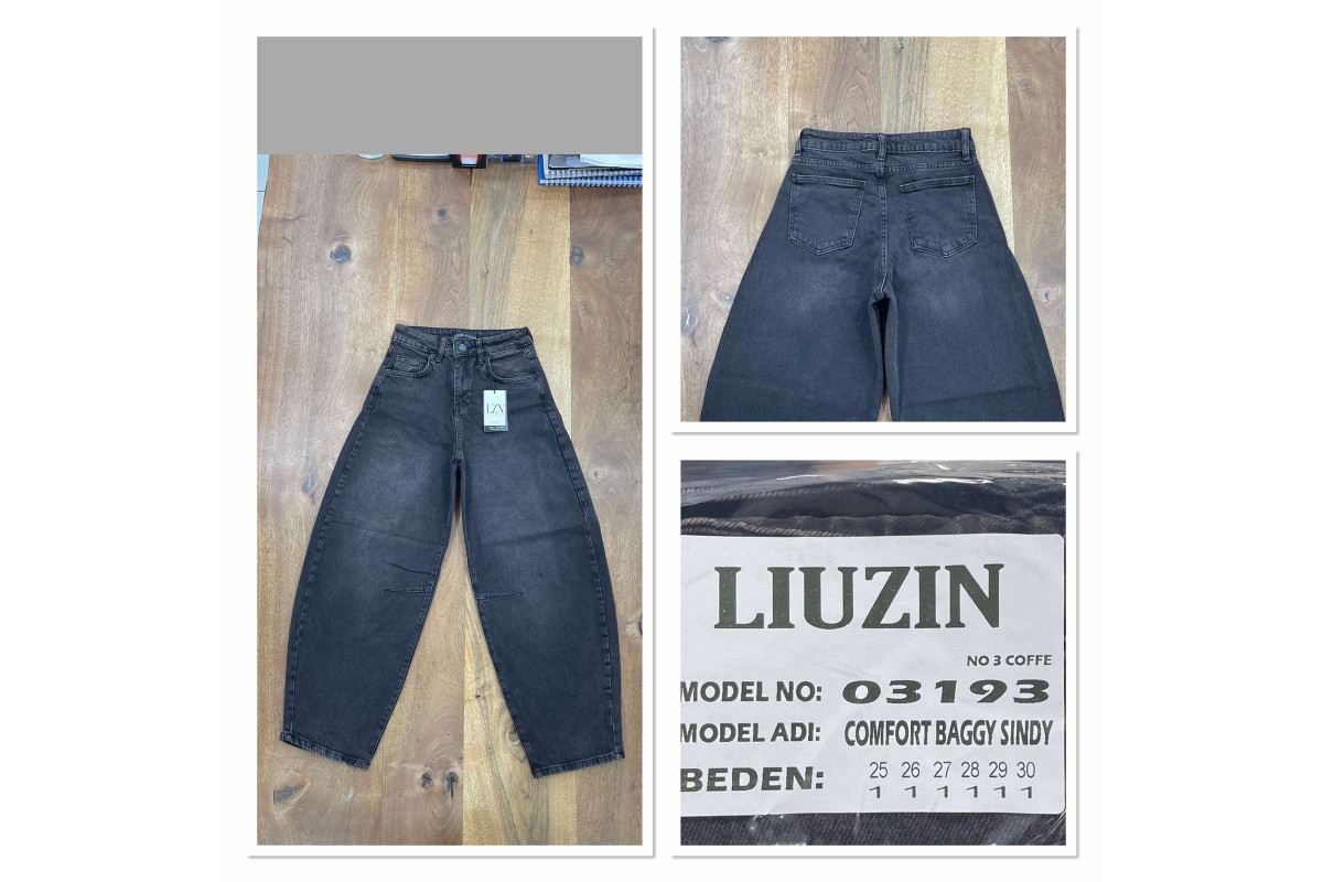 Фото Джинси жіночі LIUZIN JEANS 03193-3 BAGGY КАВА from official site OSKAR™