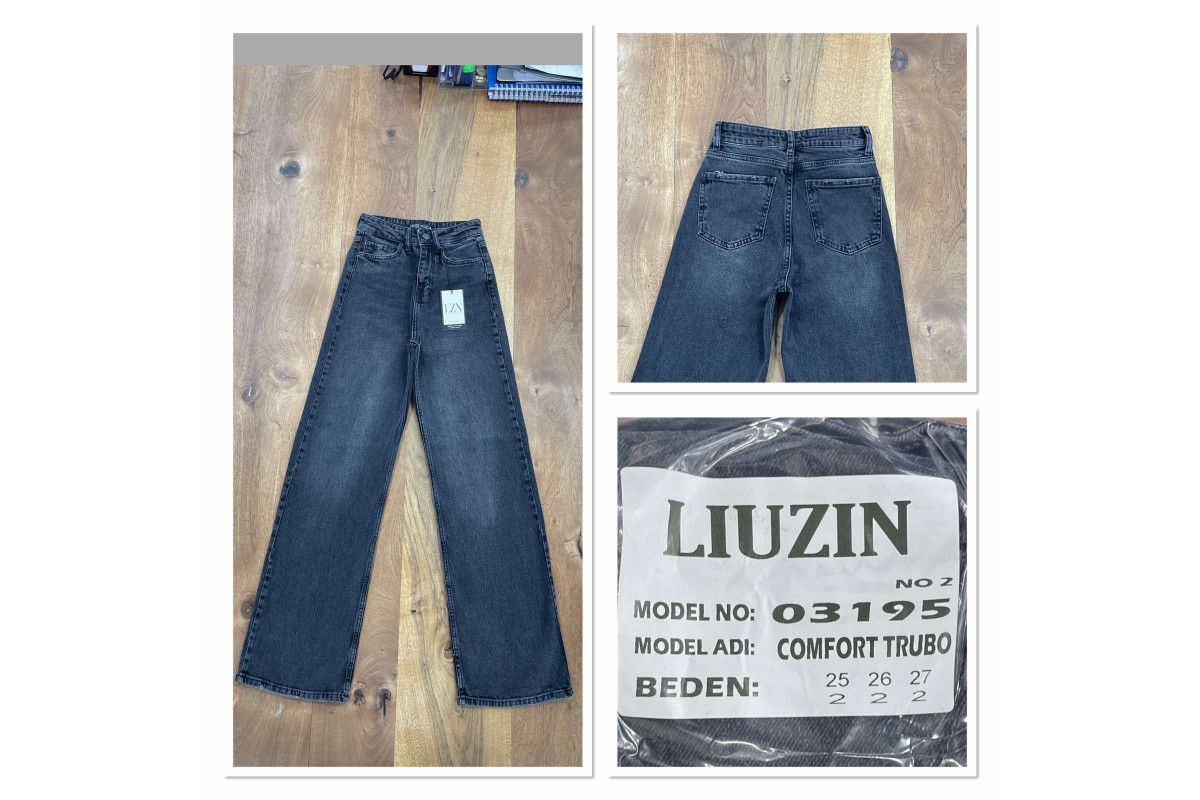 Фото Джинси жіночі LIUZIN JEANS 03195-2 ТРУБИ ГРАФІТ from official site OSKAR™