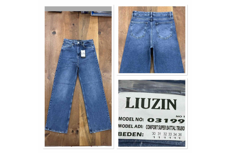 Джинси жіночі LIUZIN JEANS 03199-1ТРУБИ MAVI