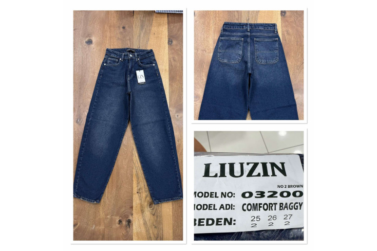 Джинсы женские LIUZIN JEANS 03200-2 BAGGY КОФЕ