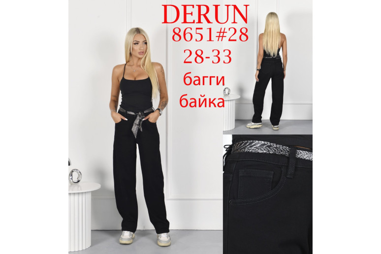 Джинси жіночі DERUN JEANS 8651 BAGGY НА БАЙЦІ