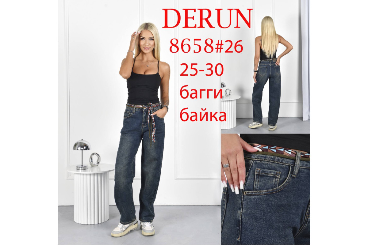 Фото Джинси жіночі DERUN JEANS 8658 BAGGY НА БАЙЦІ from official site OSKAR™