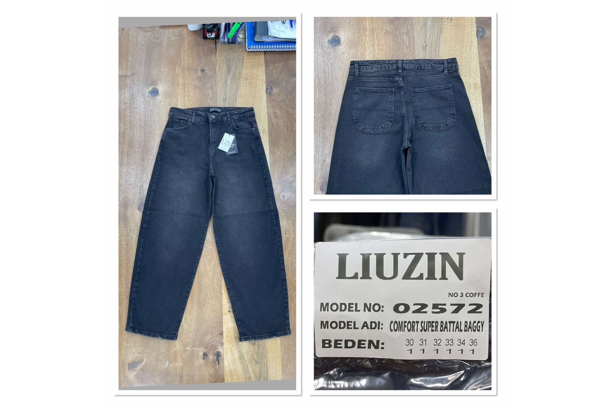 Фото Джинси жіночі LIUZIN JEANS 02572-3 BAGGY КАВА from official site OSKAR™