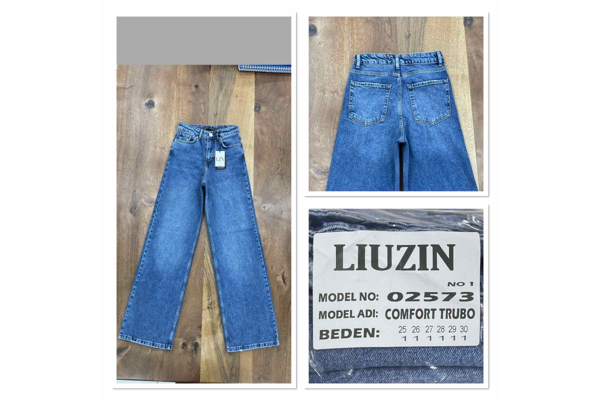 Фото Джинси жіночі LIUZIN JEANS 02573-1 ТРУБИ СИНІЙ from official site OSKAR™