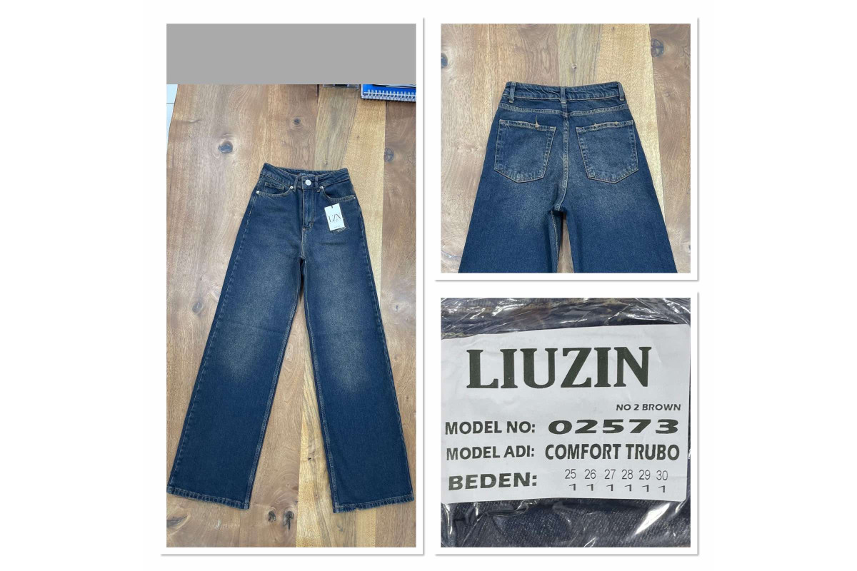 Фото Джинси жіночі LIUZIN JEANS 02573-2 ТРУБИ КАВА from official site OSKAR™