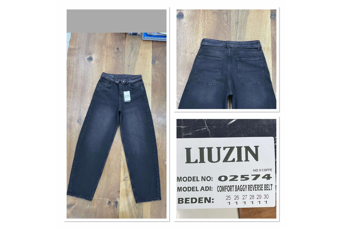 Фото Джинси жіночі LIUZIN JEANS 02574-3 BAGGY КАВА from official site OSKAR™
