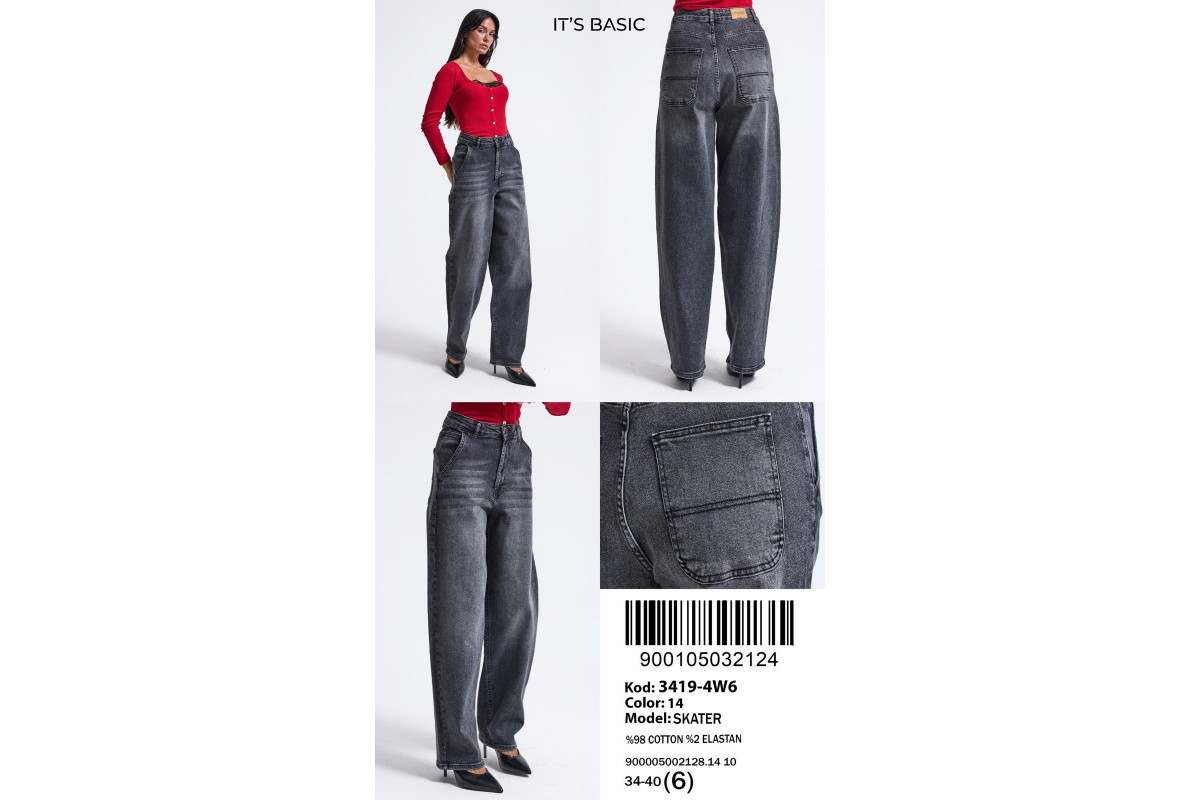 Фото Джинси жіночі IT'S BASIC JEANS 3419-14 SKATER from official site OSKAR™