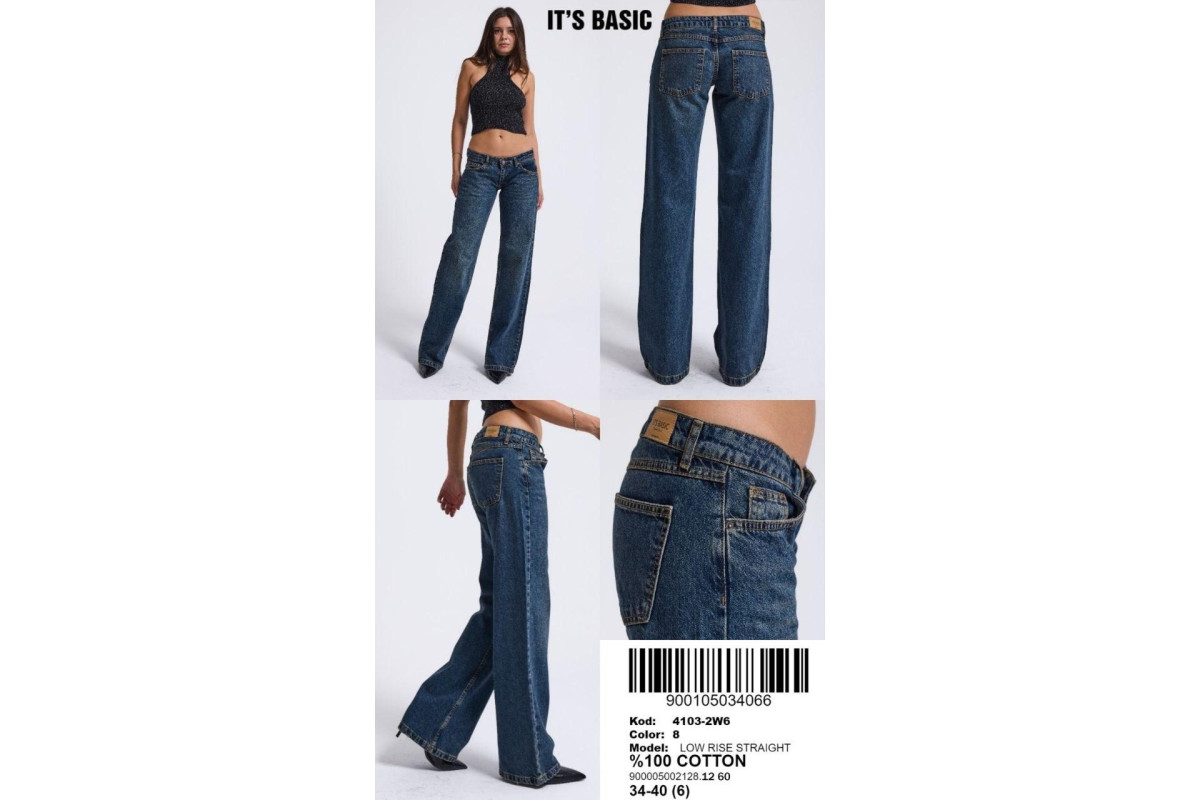 Фото Джинси жіночі IT'S BASIC JEANS 4103 STRAIGHT from official site OSKAR™